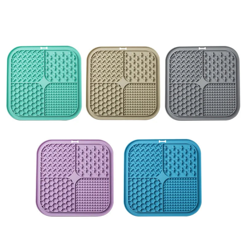 Lick Mat for Dogs & Cats with Suction Cups for Anxiety Relief Enrichment Slow Feeder