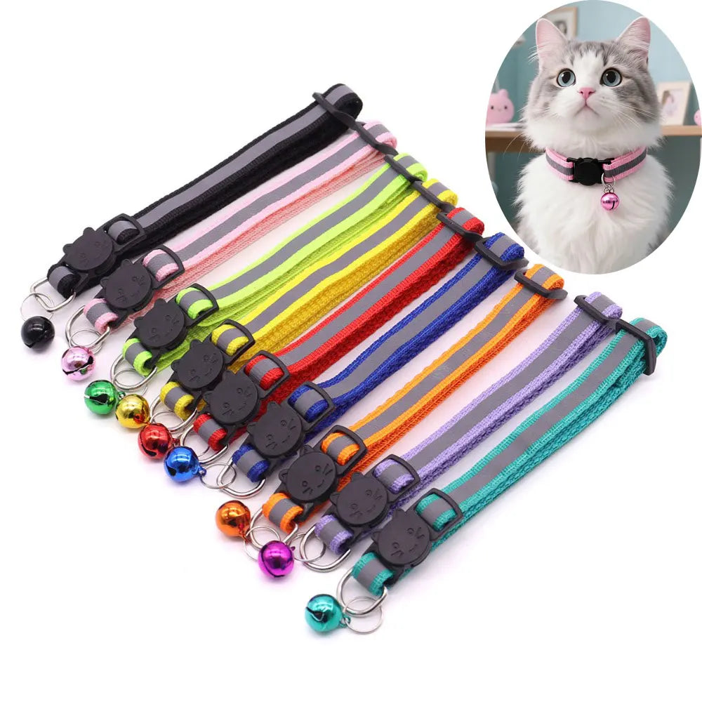 Colors Reflective Breakaway Cat Collar Neck Ring Pet Products