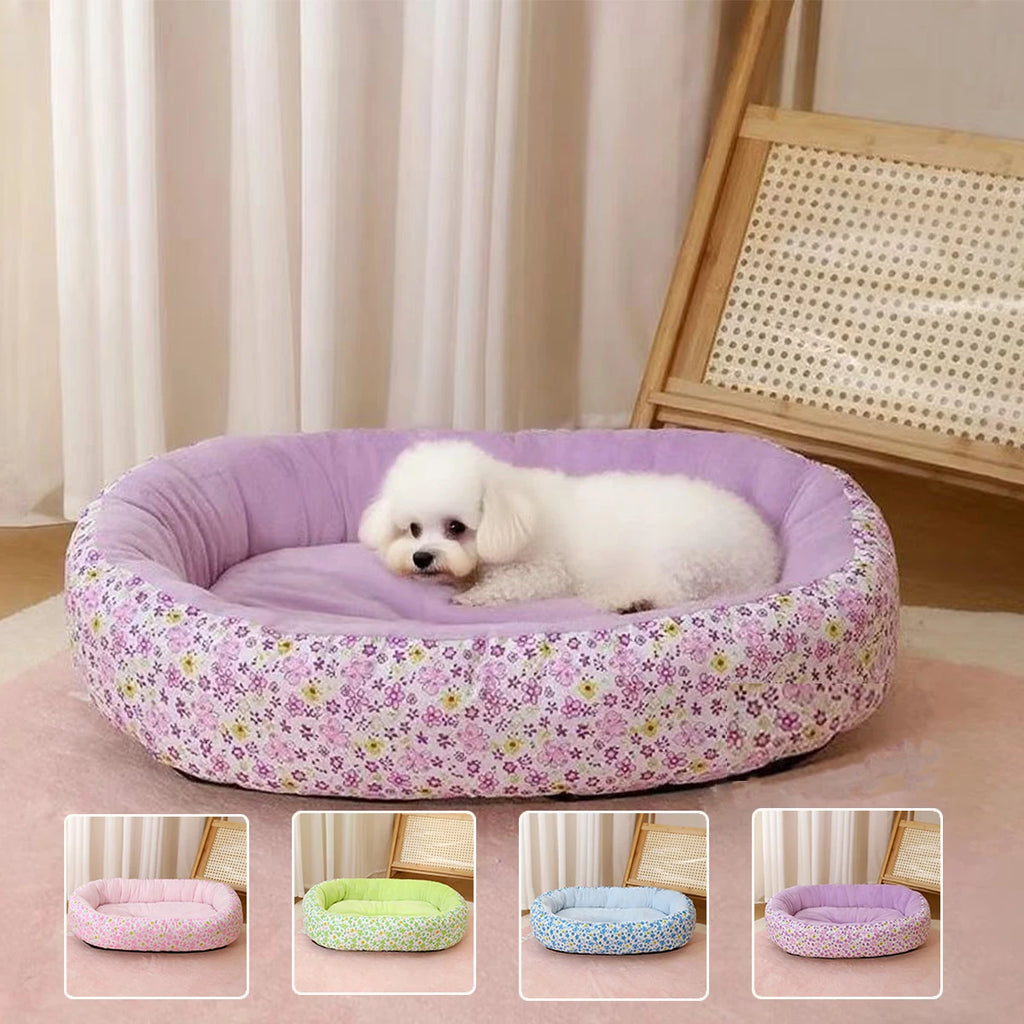 Floral All Season Dogs and cats Bed for French Bulldog Chihuahua Soft Bed