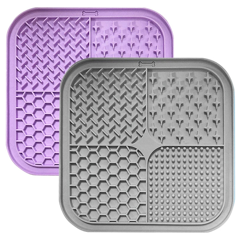 Lick Mat for Dogs & Cats with Suction Cups for Anxiety Relief Enrichment Slow Feeder