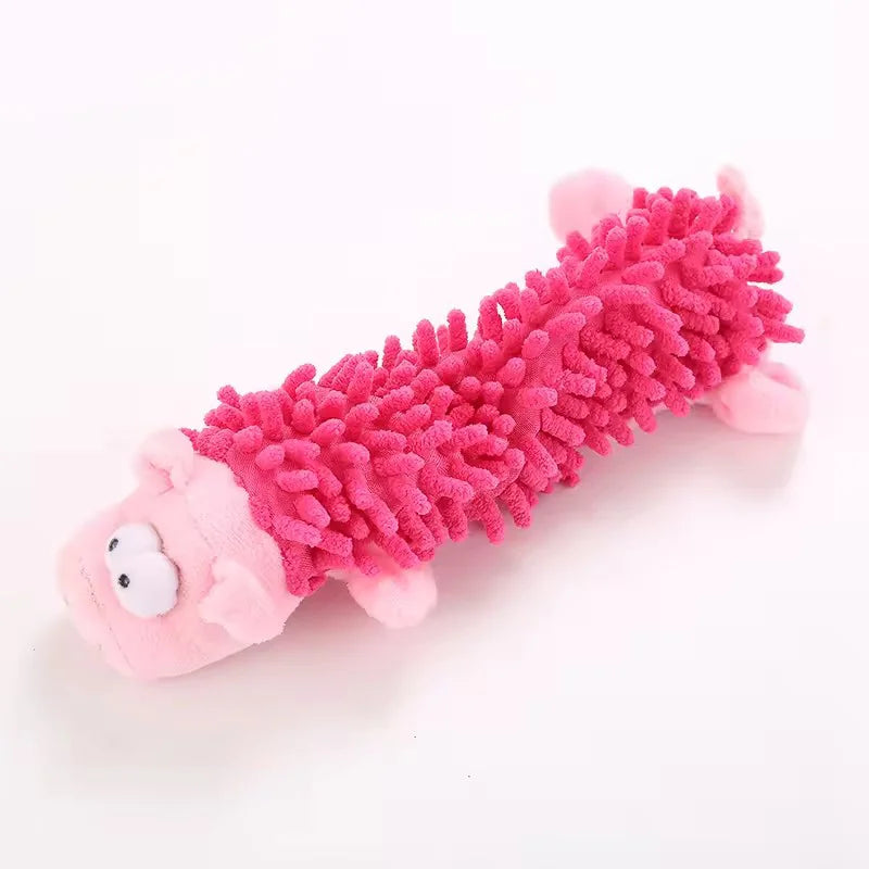 Cute Cartoon Animal Plush Pet Toy Squeaky Durable Chew Resistant