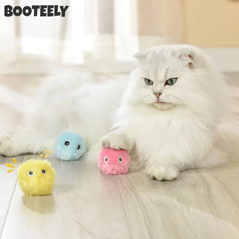 1/3Pcs Interactive Ball Smart Cat Dog Toys Plush Electric Catnip Training Toy