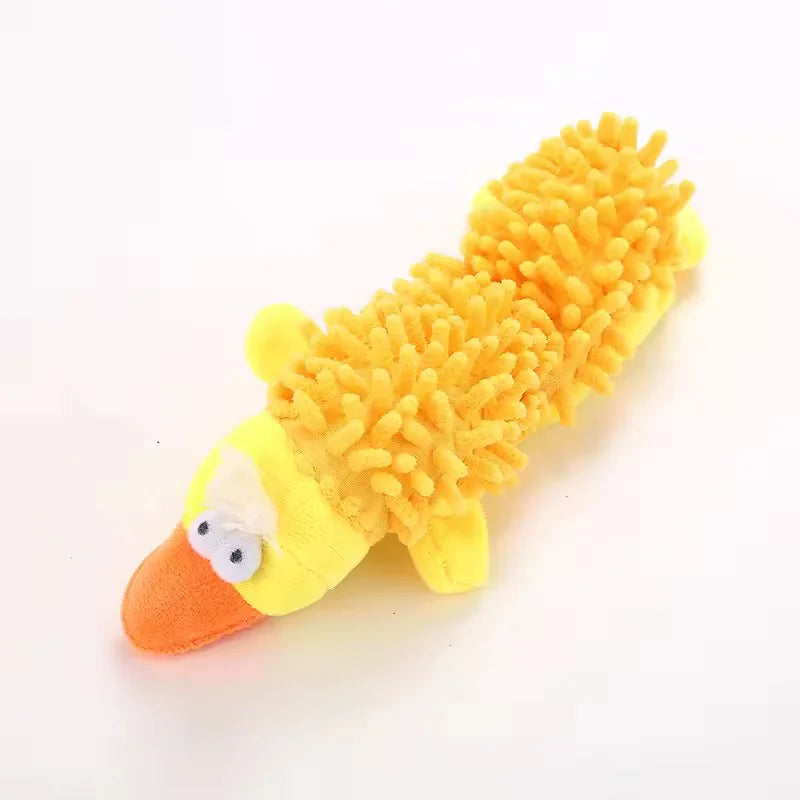 Cute Cartoon Animal Plush Pet Toy Squeaky Durable Chew Resistant