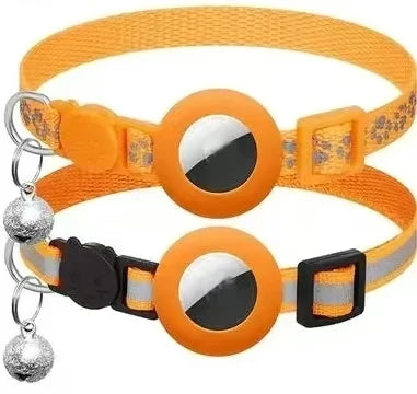 Cat Collar Compatible with Apple Airtag with Bell Adjustable