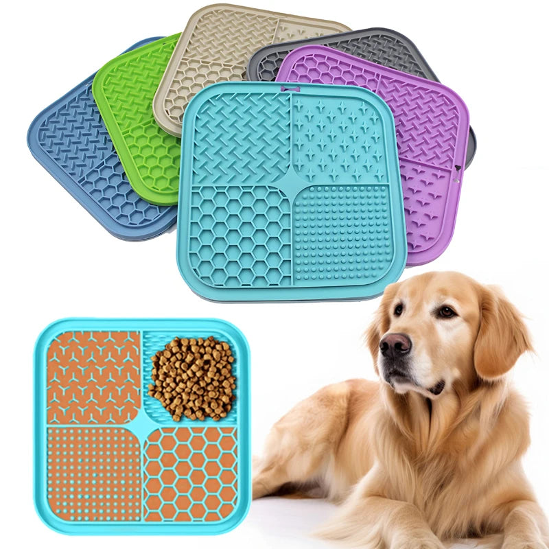 Lick Mat for Dogs & Cats with Suction Cups for Anxiety Relief Enrichment Slow Feeder