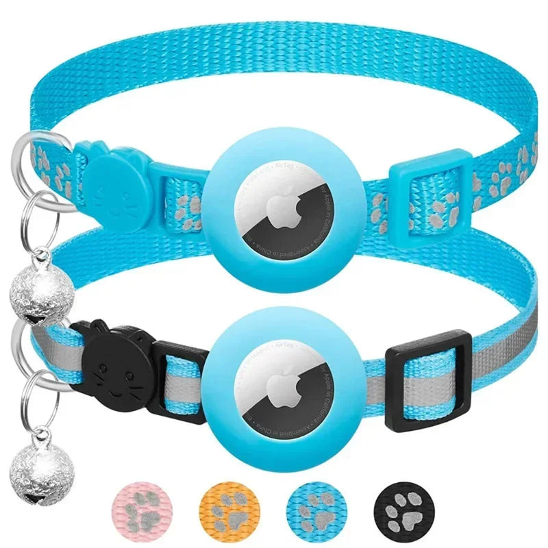 Cat Collar Compatible with Apple Airtag with Bell Adjustable