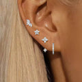 4PCS Fashion Round Hoop Earring Set