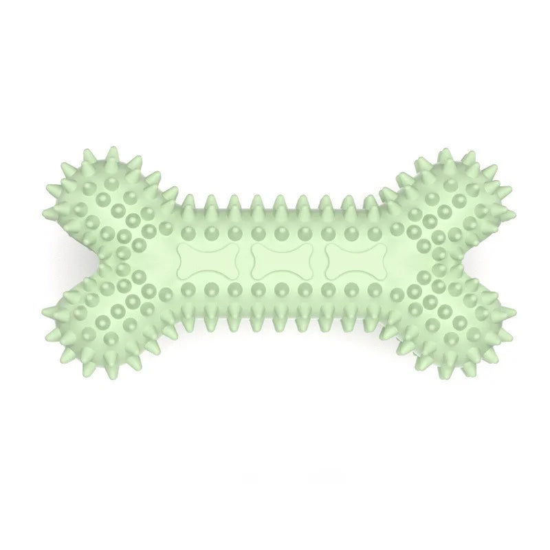 1Pcs/2Pcs Dog Chew Toys Set Spiky Bone & Ball Rubber Teething Toys