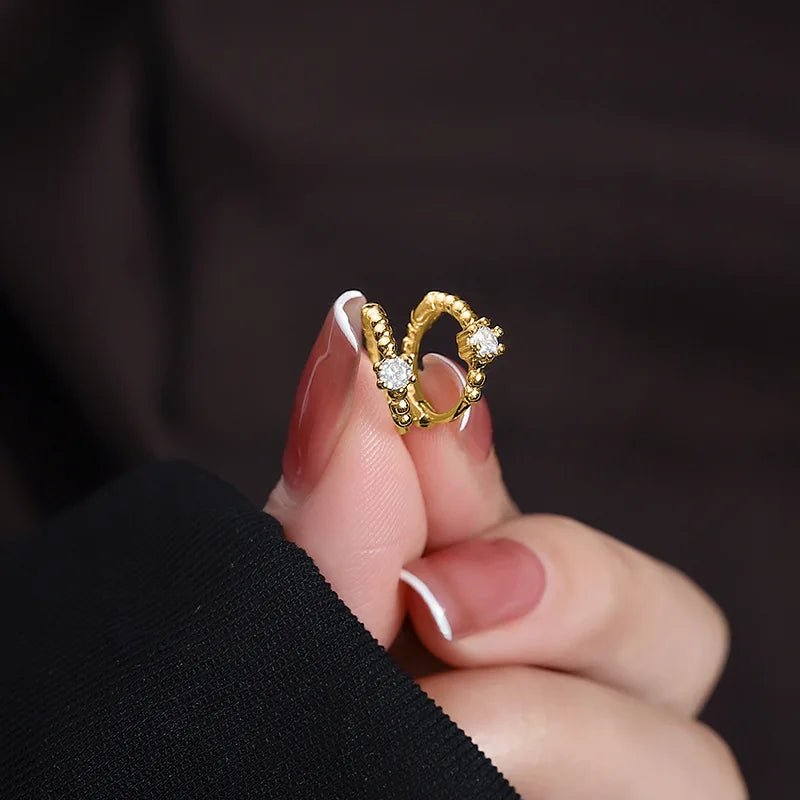 4PCS Fashion Round Hoop Earring Set