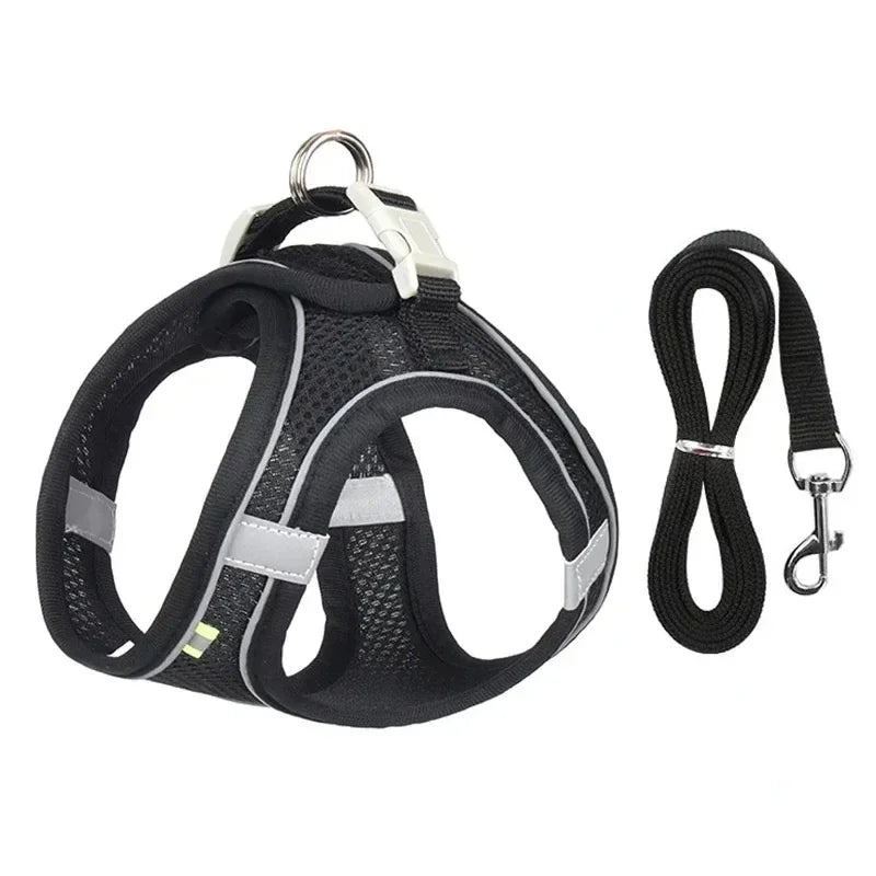 Cats Dog Accessories Small Dog Collar Safety Vest Chest Rope