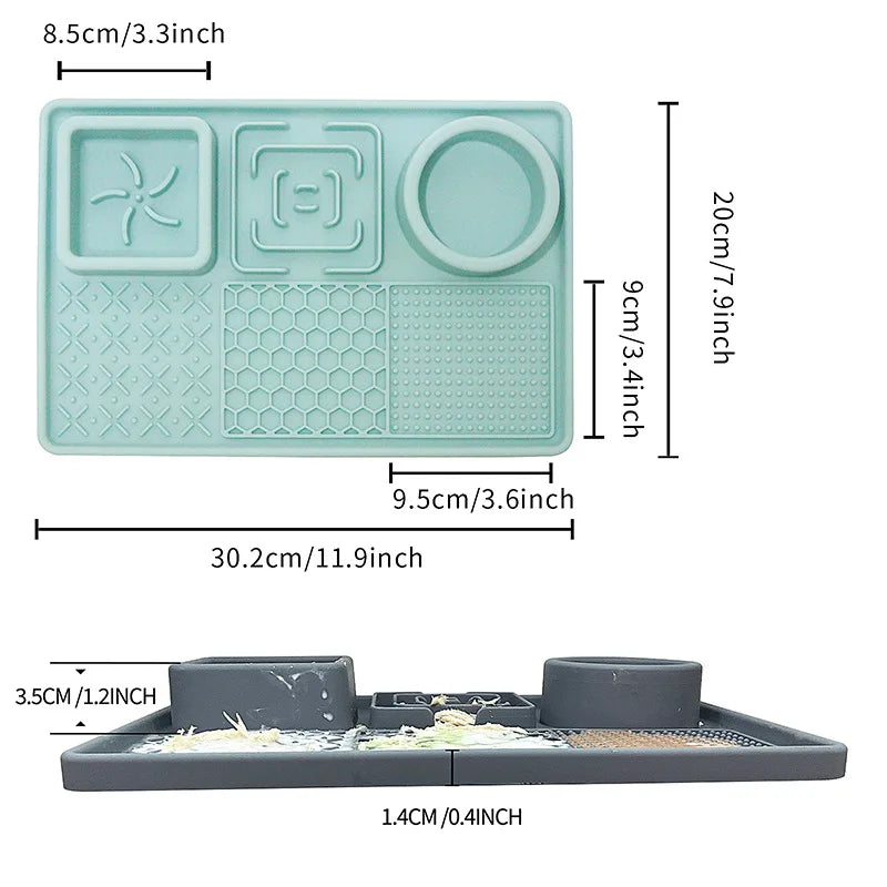 Multifunction Pet Slow Feeder Bowls Dog Licking Mat