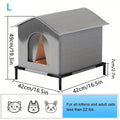 Stray Cat Houses with Mat Waterproof Summer Cool Shelter Foldable Pet Cave Nest Sleeping Beds for Outdoor Cats Small Dog Puppies